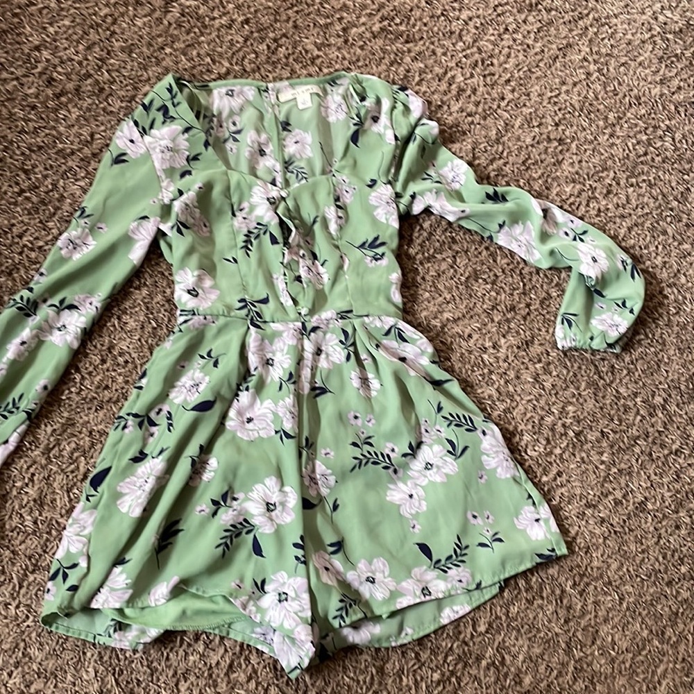 Cute green Miami romper